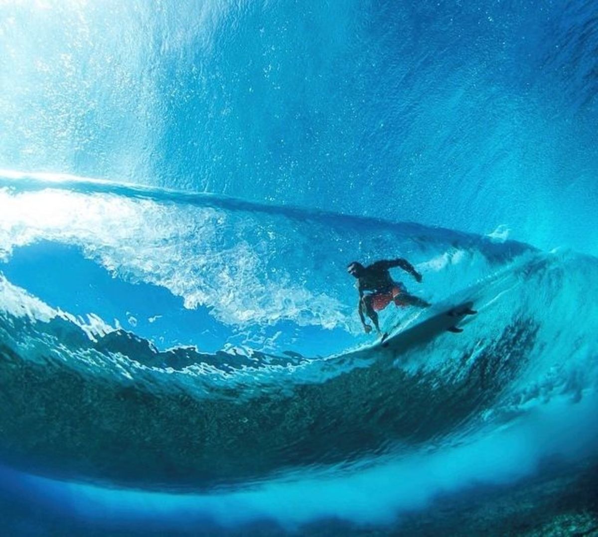 Teahupoo surfers captured in underwater video - Men's Journal