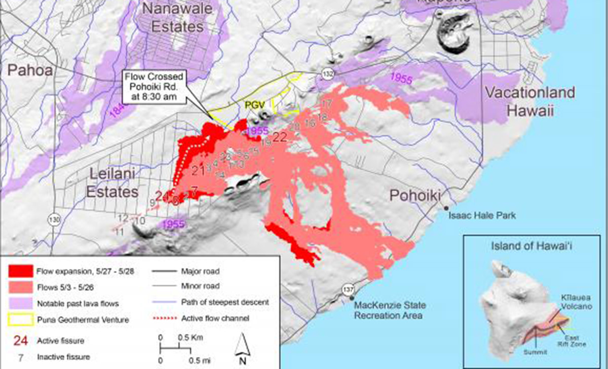 Hawaii Island Lava Zone Map