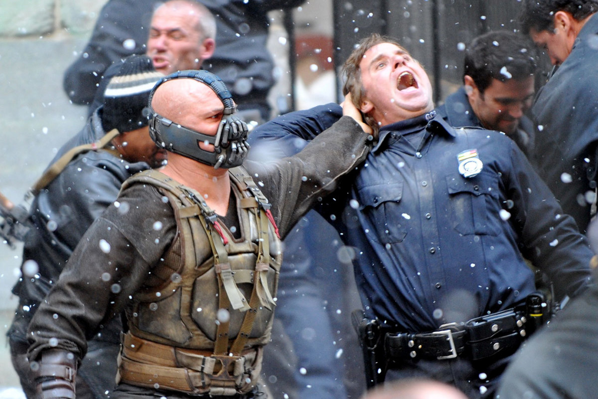 Tom Hardy as Bane in The Dark Knight Rises