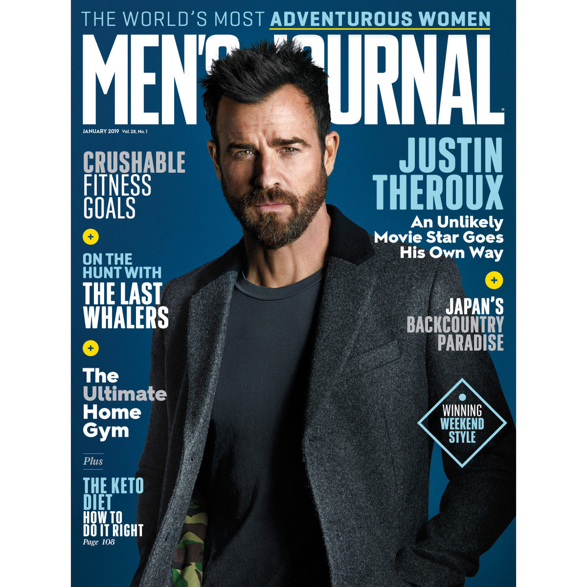 Justin Theroux Covers the January 2019 Issue of Men's Journal