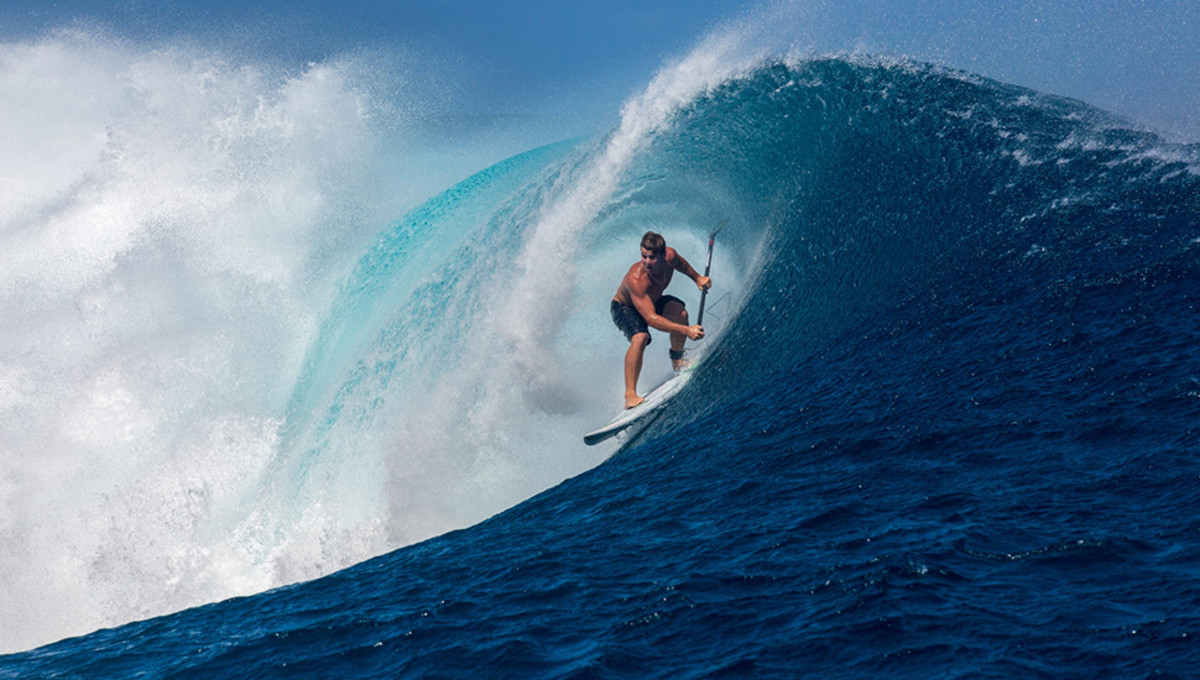 Zane Kekoa Schweitzer finds some shade. 