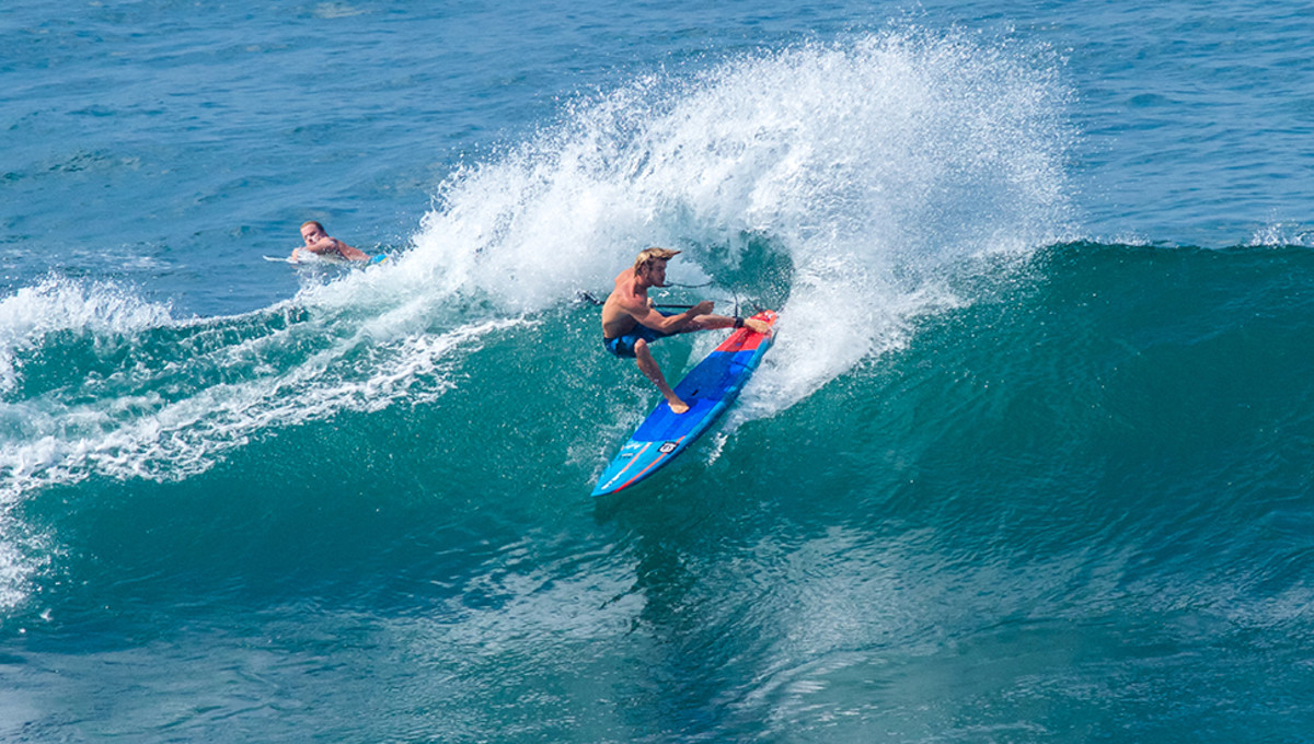 Zane is plenty comfortable in big surf. 