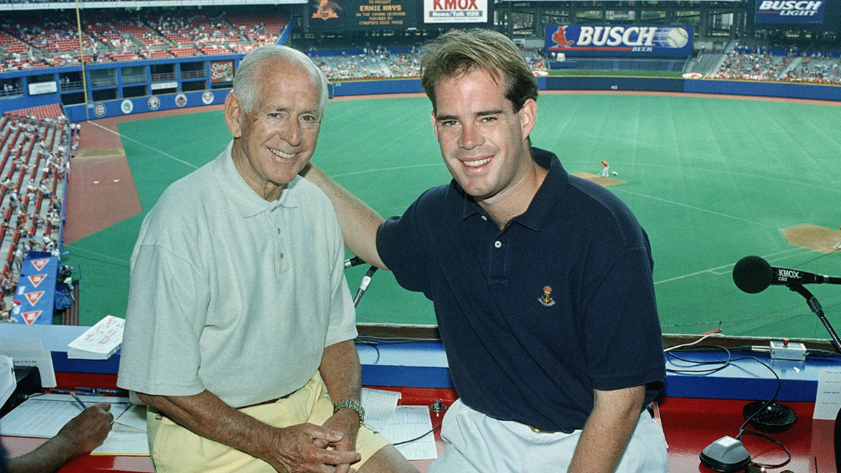 Jack And Joe Buck, St. Louis, USA St. Louis Cardinals Hall of Fame Broadcaster Jack Buck, left, and his son Joe Buck celebrate Father's Day as they go into their fifth season of broadcasting St. Louis Cardinals Baseball together in St. Louis 18 Jun 1995