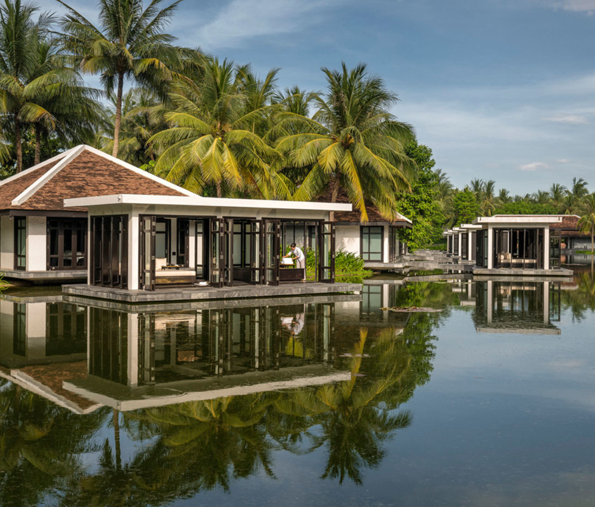 The Heart of the Earth Spa, sitting on a koi pond at Four Seasons The Nam Hai