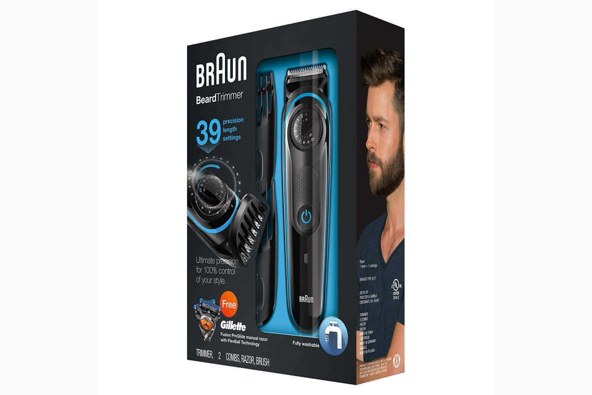 braun beard trimmer with gillette razor bt3040