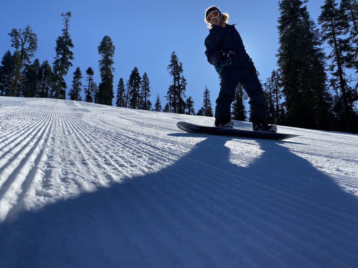 Para hacer snowboard en Badger Pass