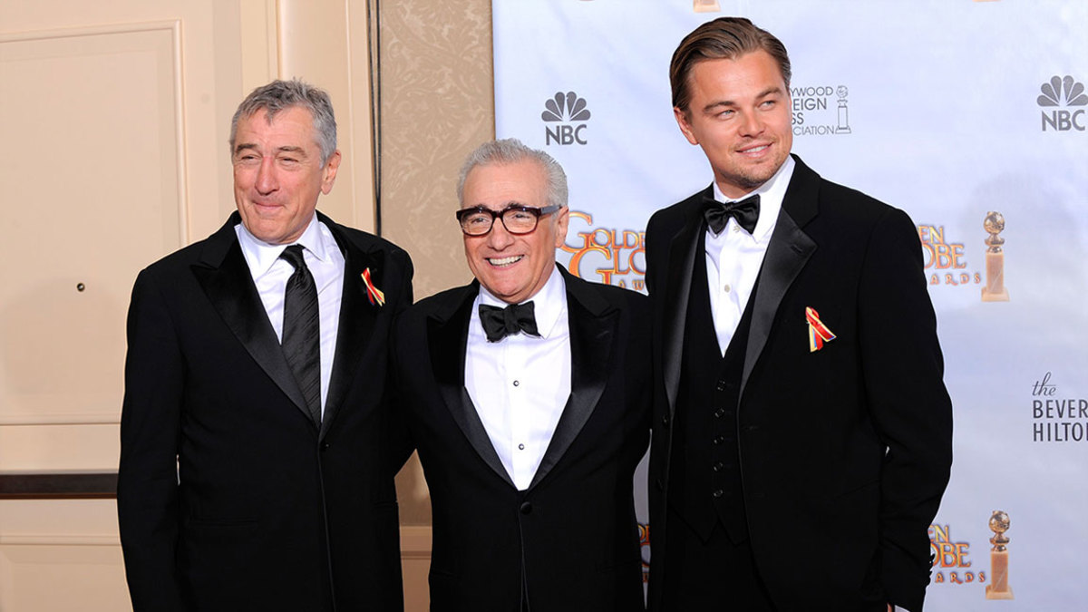 Golden Globe Awards - Photo Room, Los Angeles, USA Robert De Niro, Leonardo DiCaprio, Martin Scorsese Robert De Niro, left, and Leonardo DiCaprio, right, pose with Martin Scorsese, winner of the Cecil B. Demille Lifetime Achievement award backstage at the 67th Annual Golden Globe Awards, in Beverly Hills, Calif 17 Jan 2010