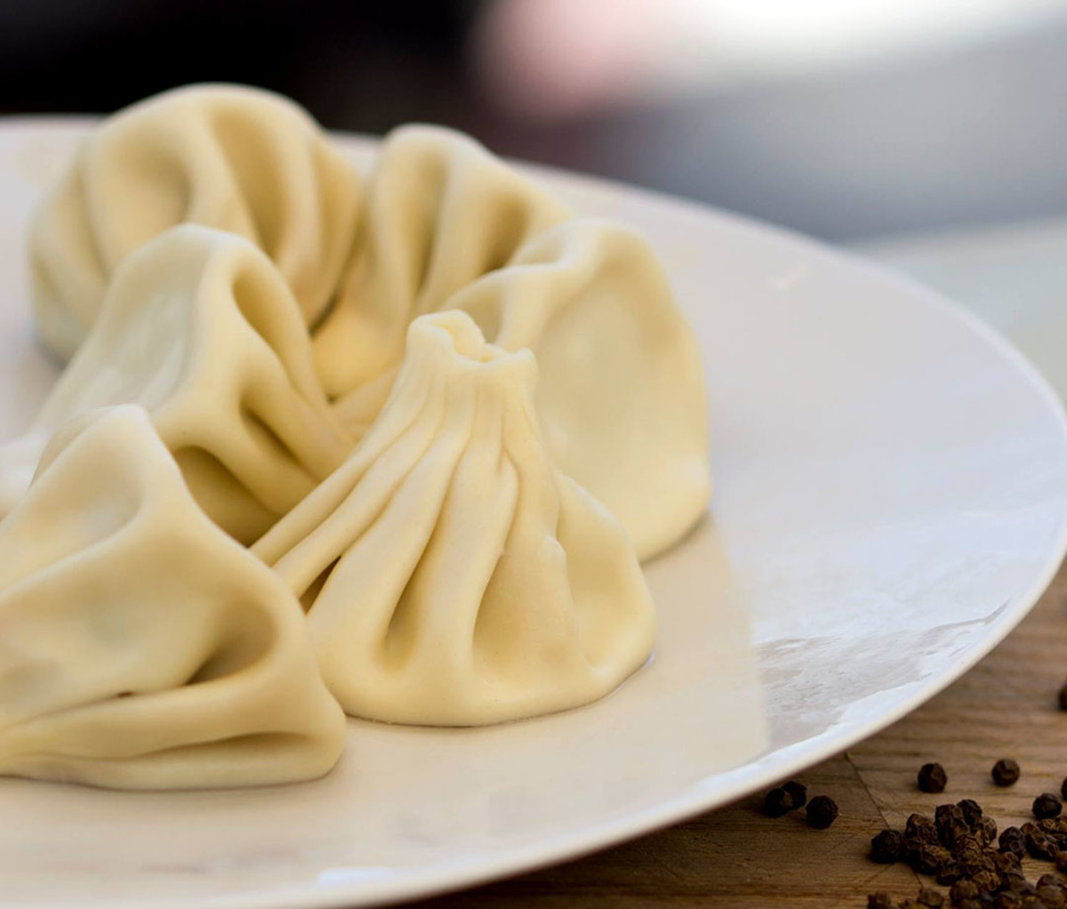 Georgian dumplings, or khinkali, at Maspindzelo