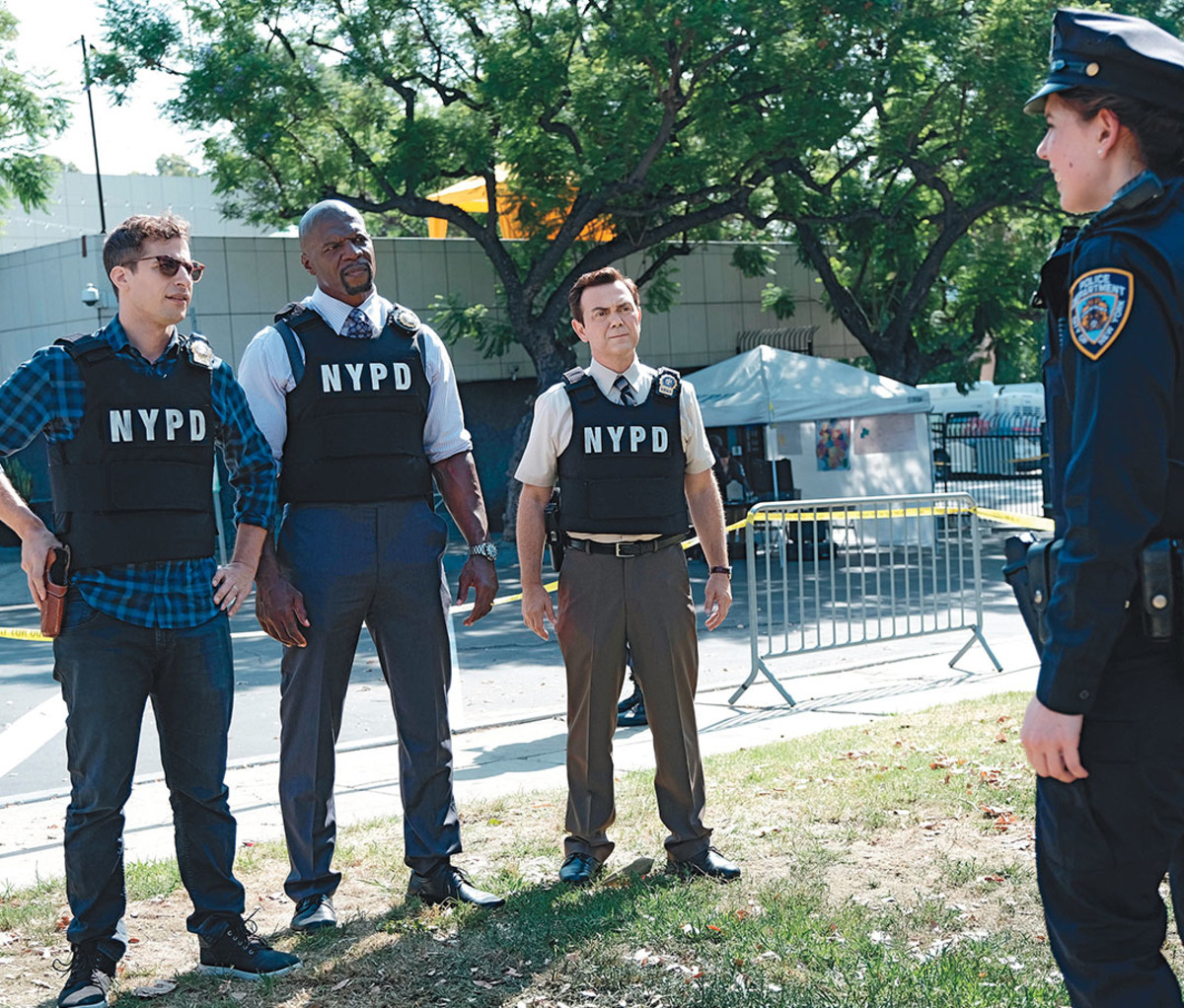 On the set of "Brooklyn Nine-Nine."