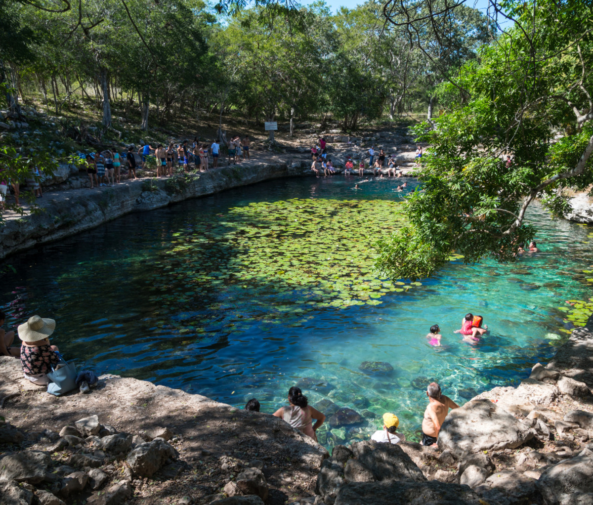 Cenote Xlacah at the Dzibilchaltún archeological site