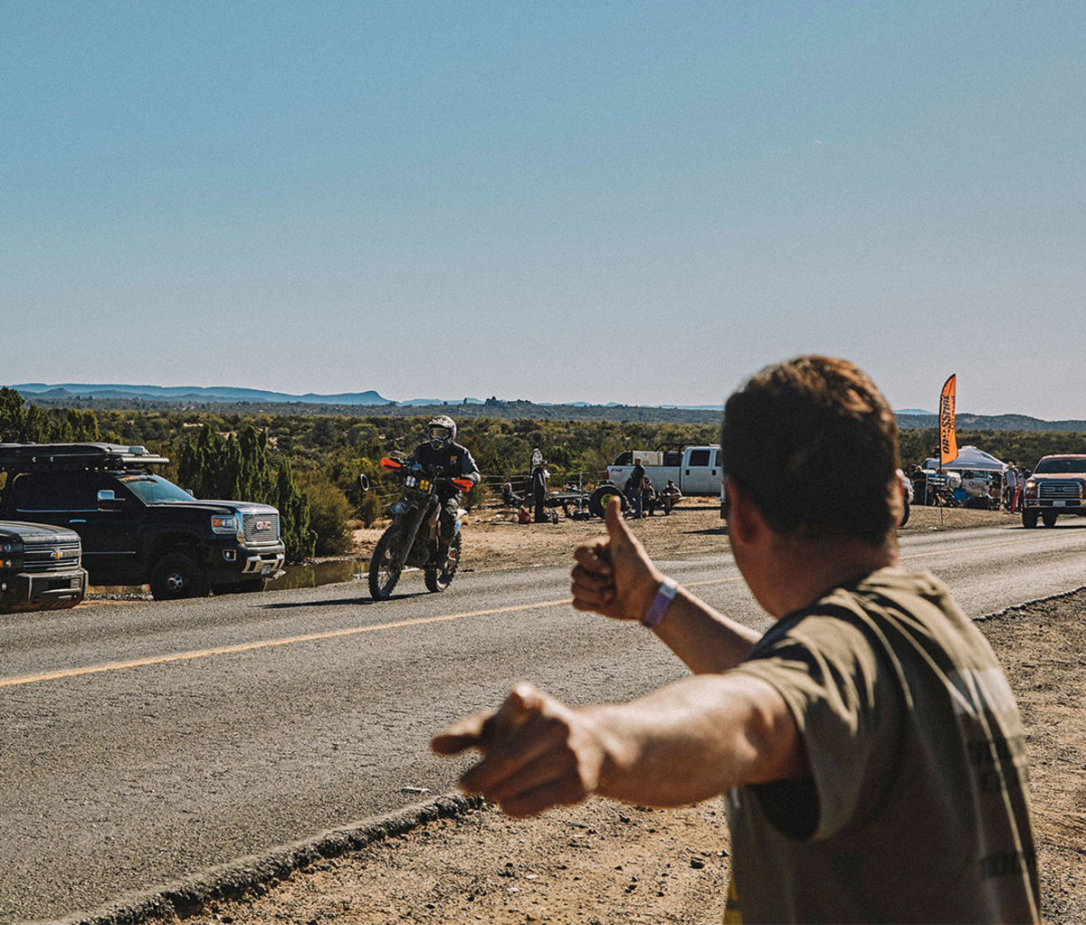 Pointing Thornton in the right direction during The Baja 1000.