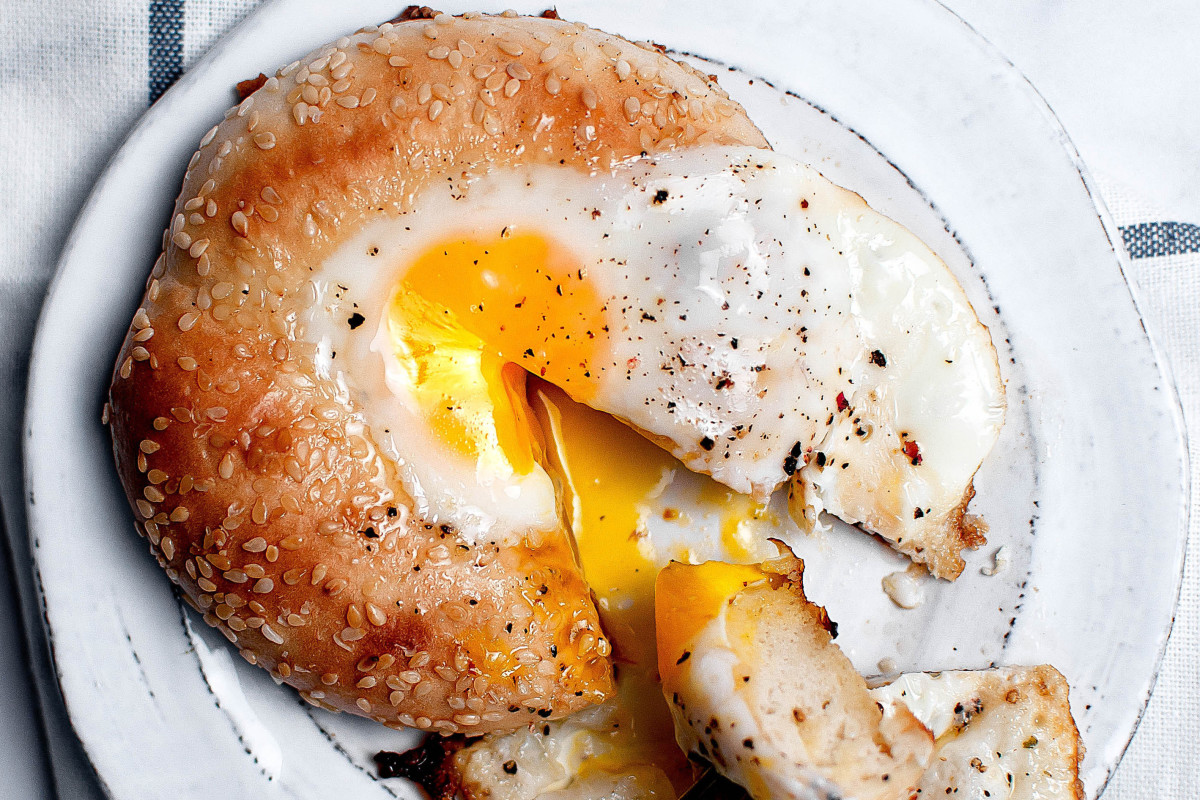 Egg in a Hole Bagel