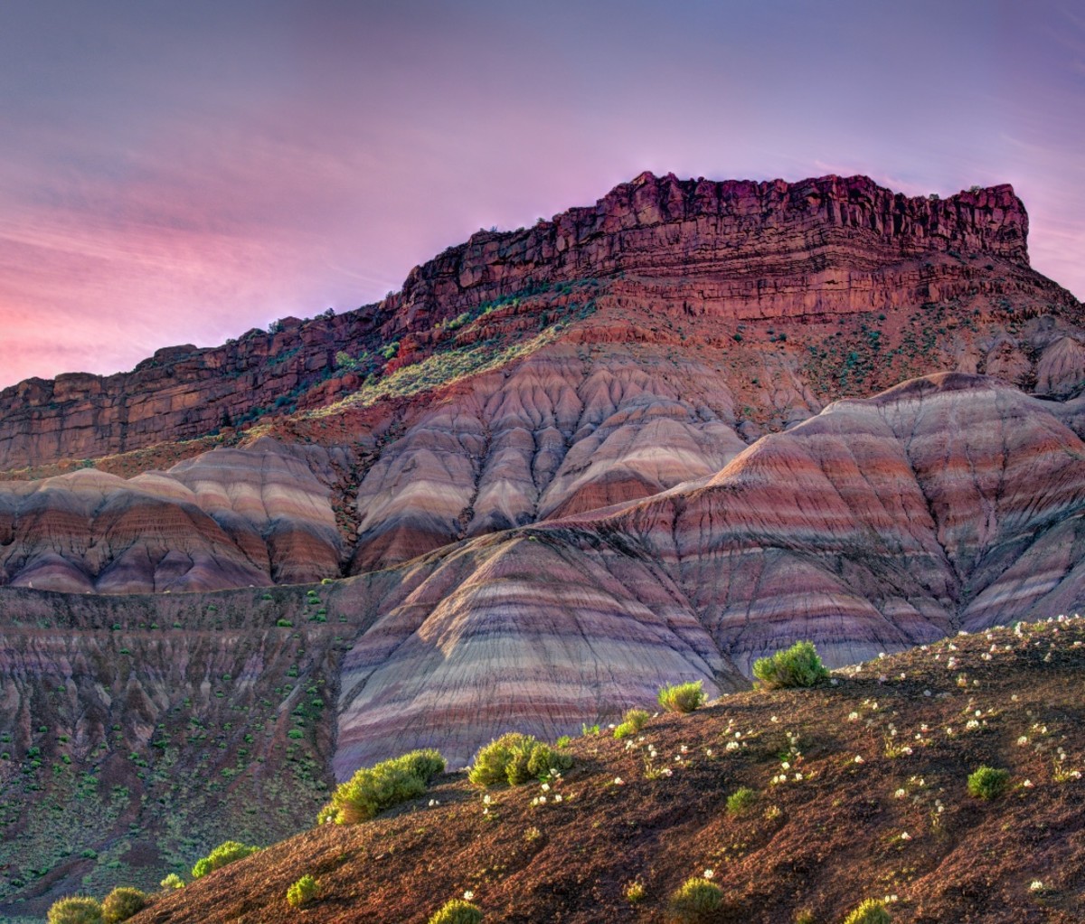 Sunrise at the ghost town of Old Paria, in southern Utah