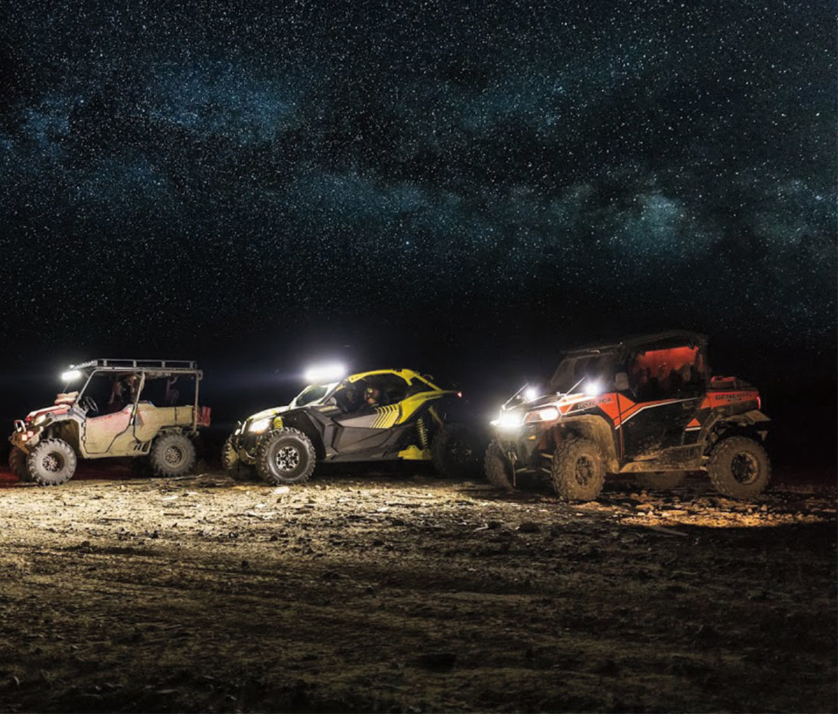 ATVs at dark