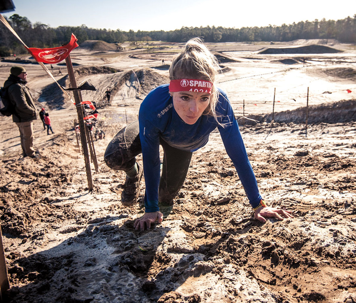 Female competitor in Spartan Race