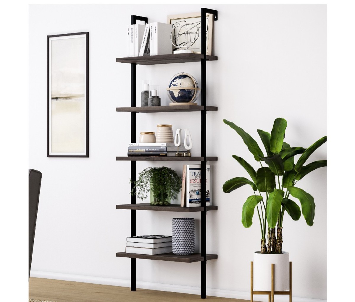 Wayfair Zachary Steel Ladder Bookcase