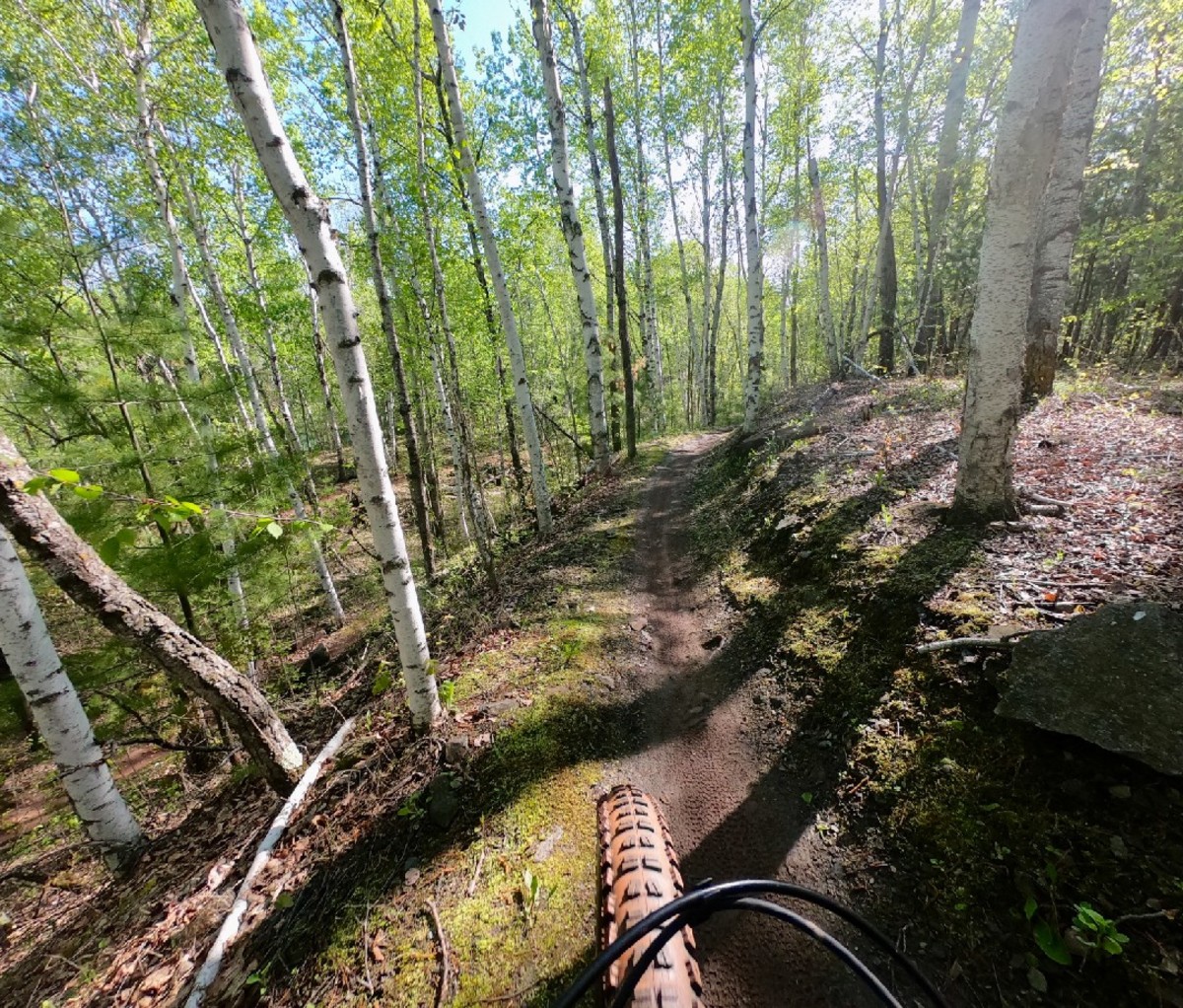 Riding in the Cuyuna Lakes area of Minnesota