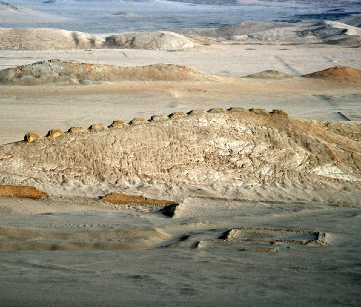 A ridgeline with 13 towers, part of the Chankillo Archaeoastronomical Complex.