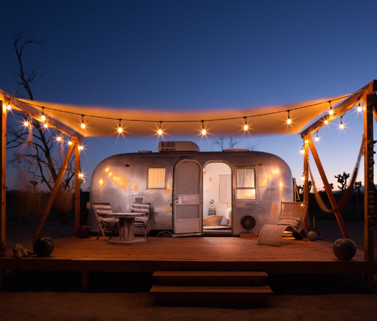 California glamping: Located just outside of Joshua Tree National Park, Joshua Tree Acres is a desert oasis for luxury campers.