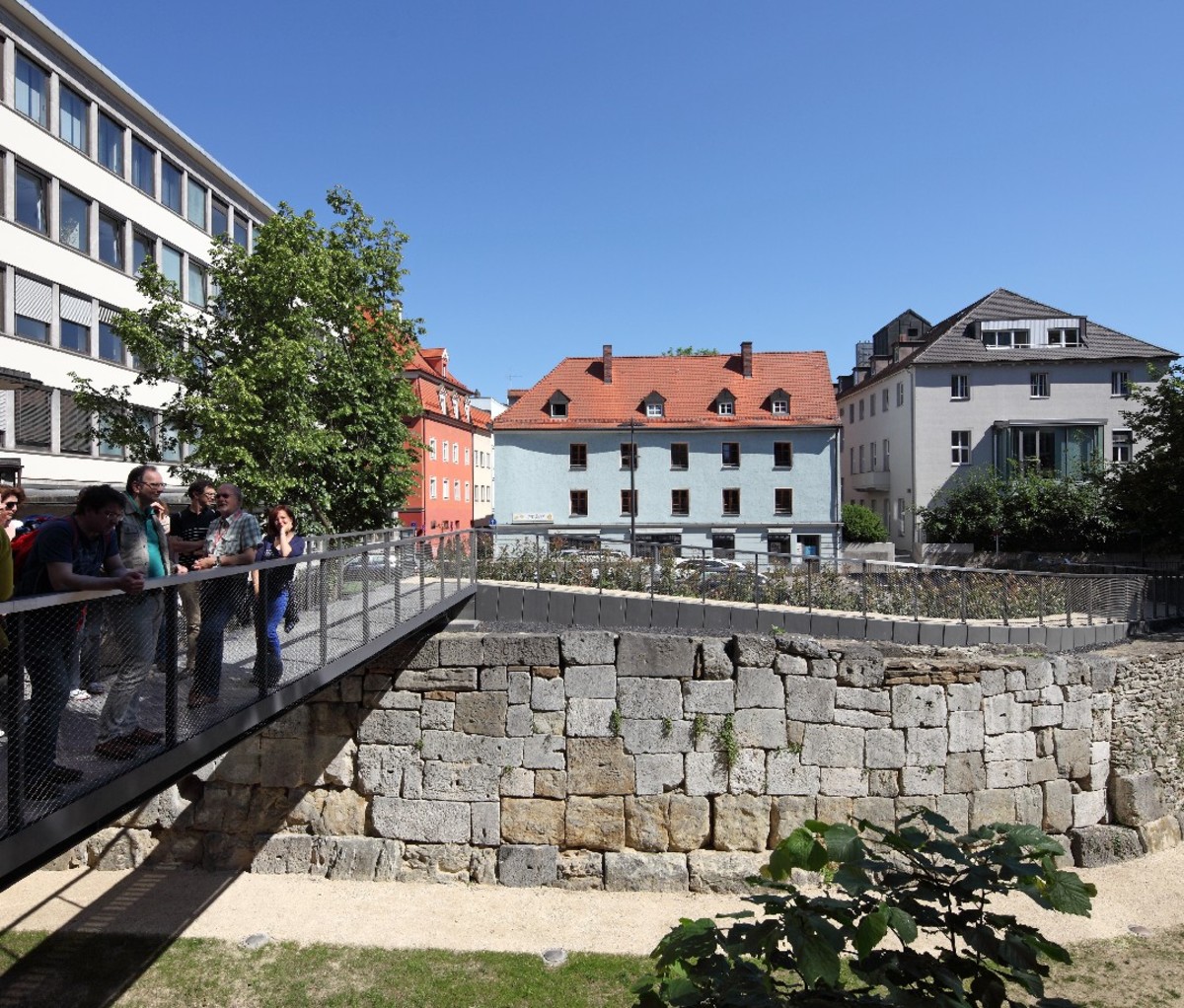 A wall from a former Roman fort in Regensburg, Germany.