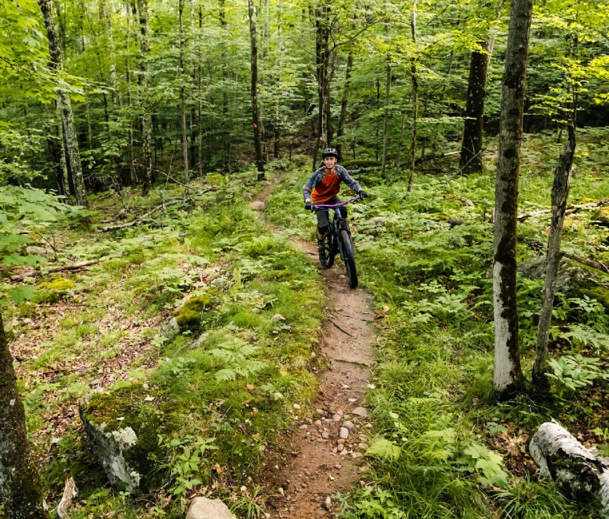 Mountain biking around Lake Placid