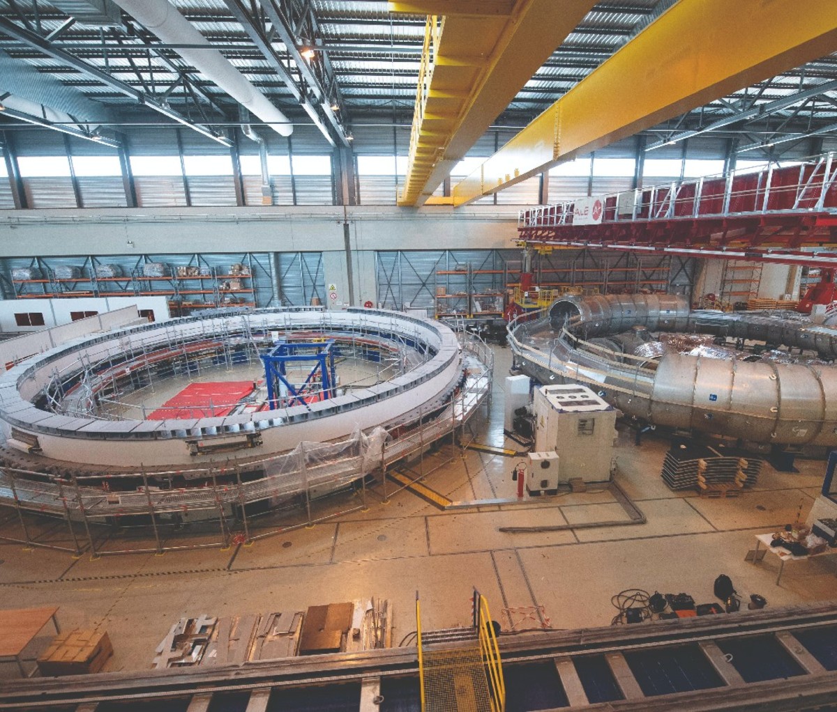 ITER magnetic containment system under assembly