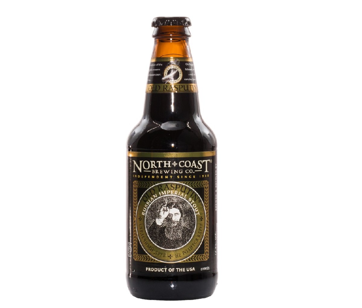 Bottle of North Coast Old Rasputin imperial stout