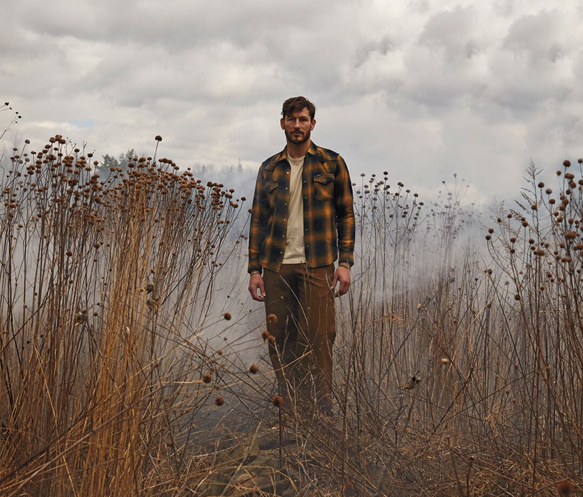 A man standing in a field