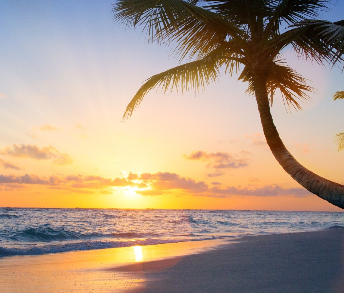 Bermuda beach at sunset