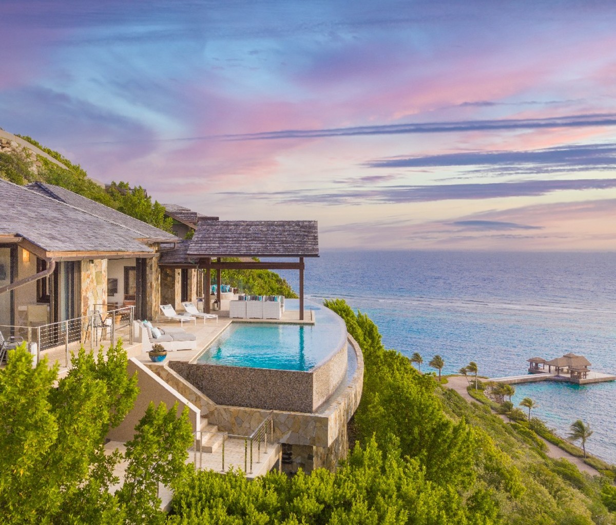 Exterior ocean view at Oil Nut Bay in Virgin Gorda, British Virgin Islands