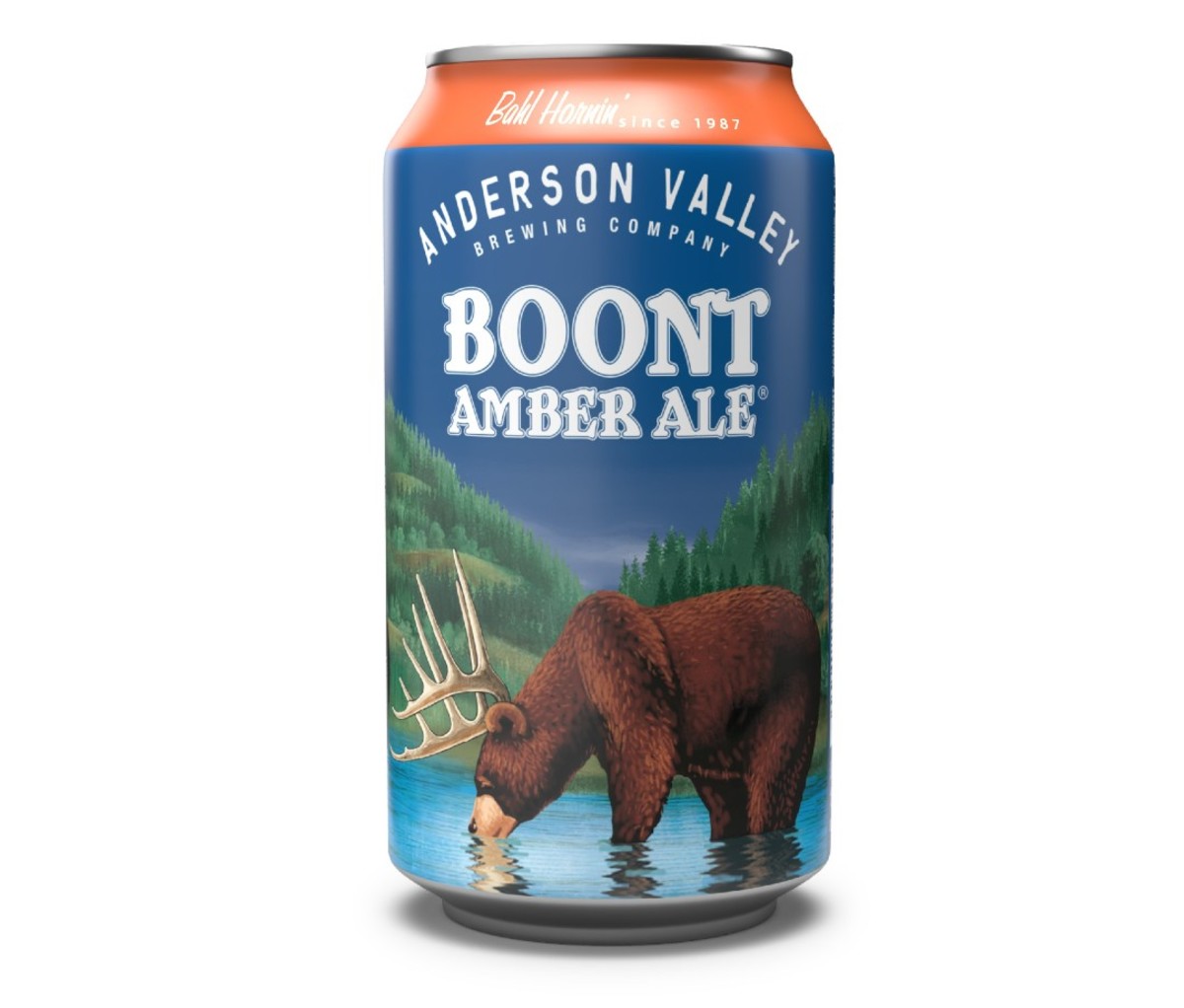 A can of Anderson Valley Boont Amber