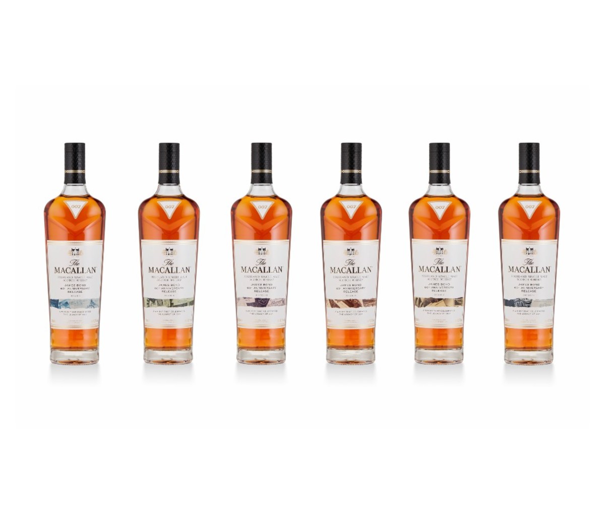 Lineup of Macallan James Bond Anniversary Collection