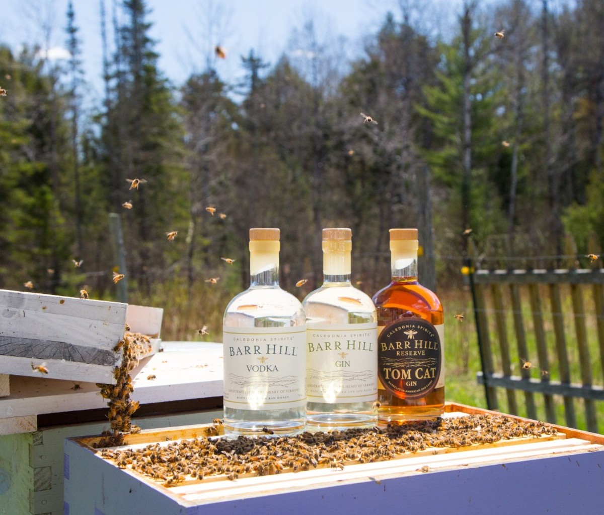 Bar Hill spirits with bees