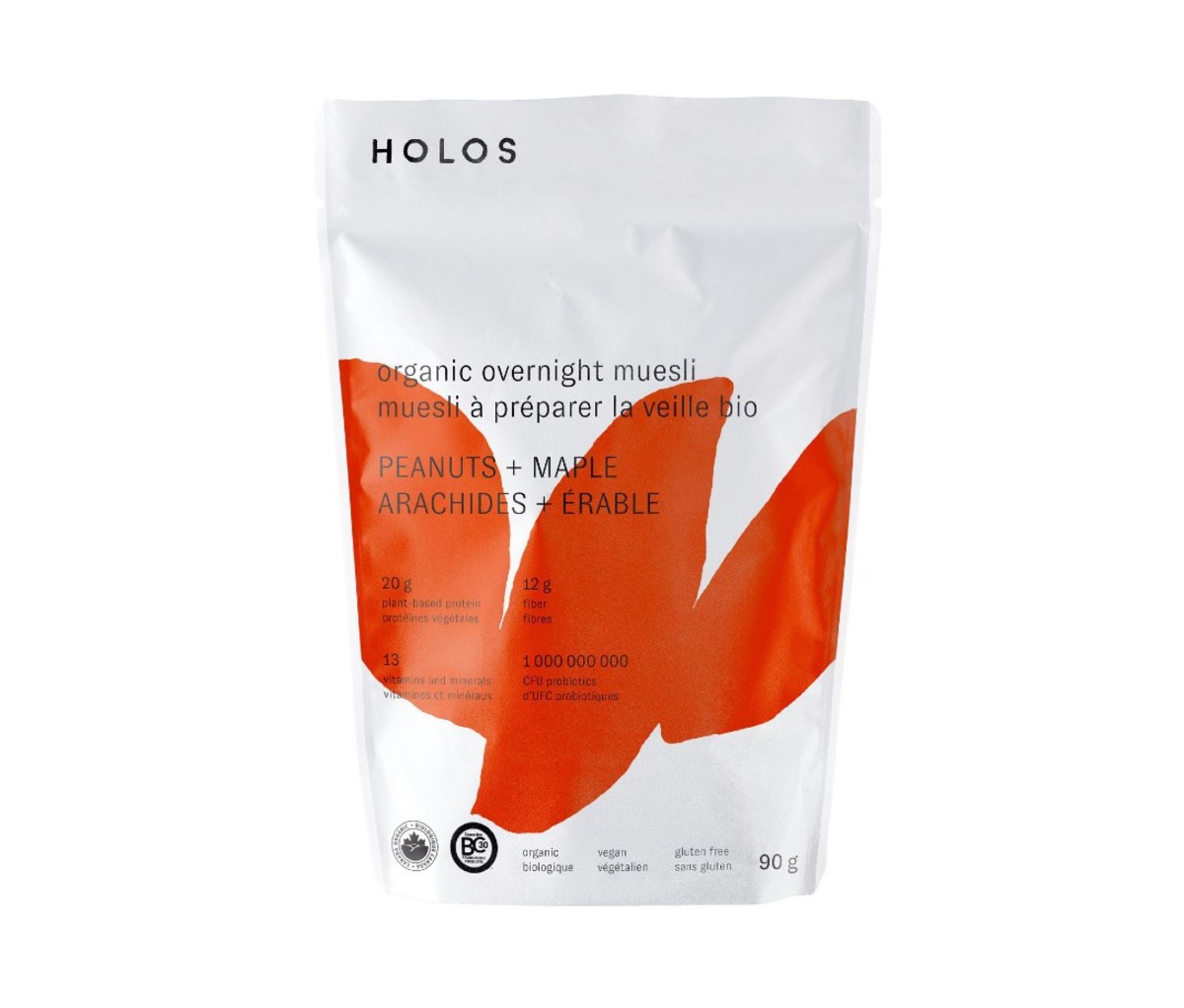 HOLOS Organic Overnight Meusli Peanuts + Maple