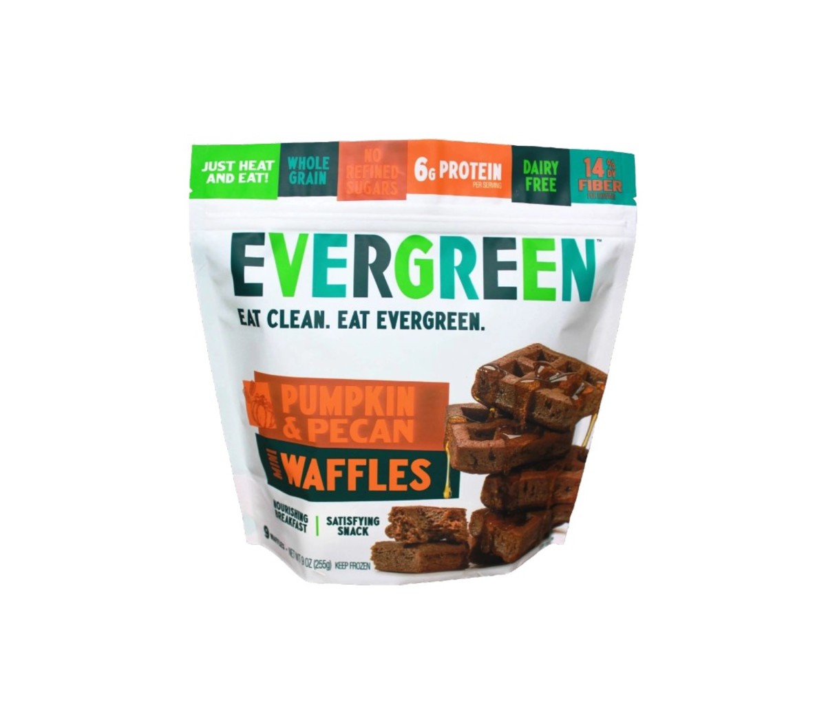 Evergreen Whole Grain Mini Waffles Pumpkin & Pecan