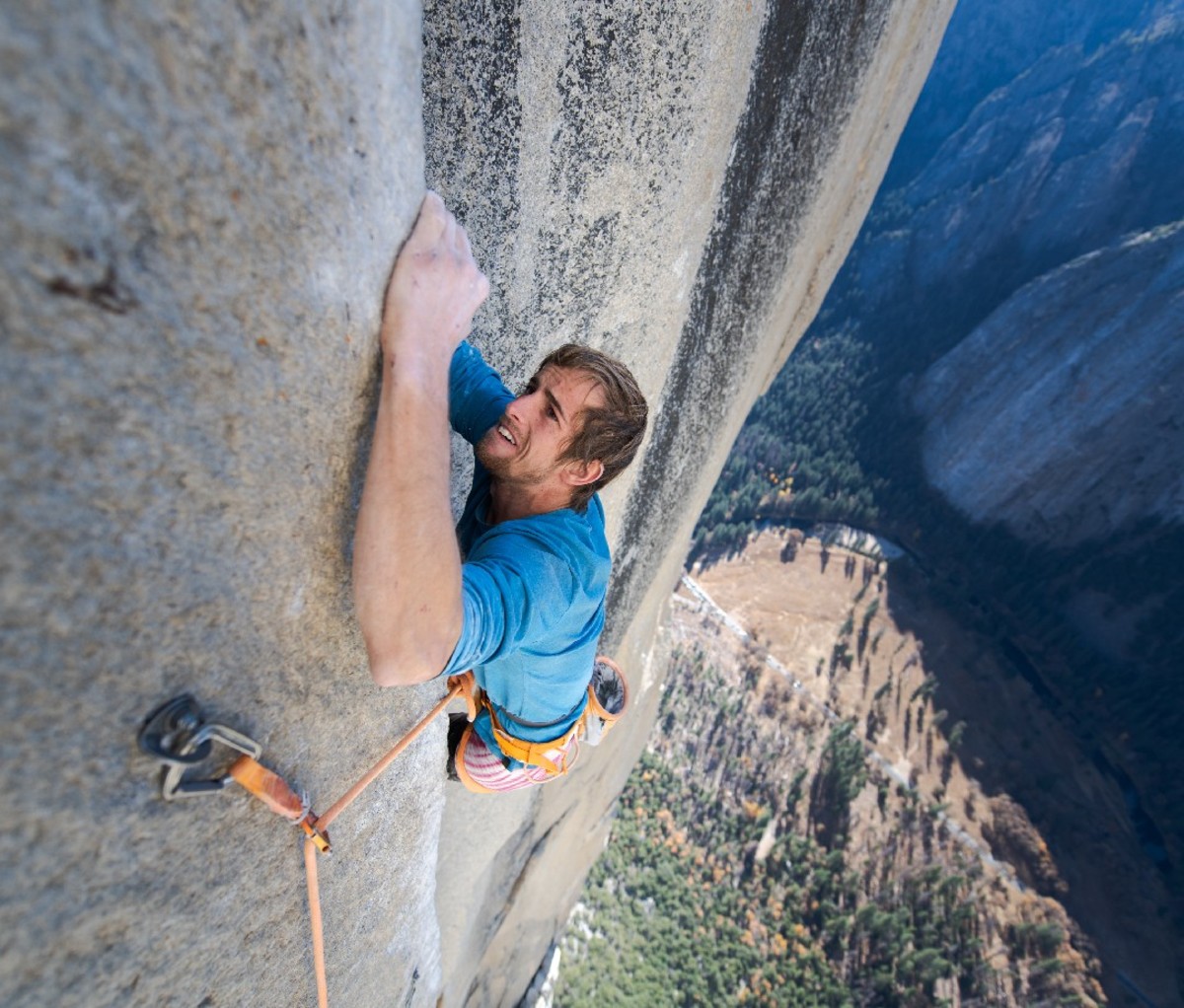 Climber on The Nose of El Capitan.