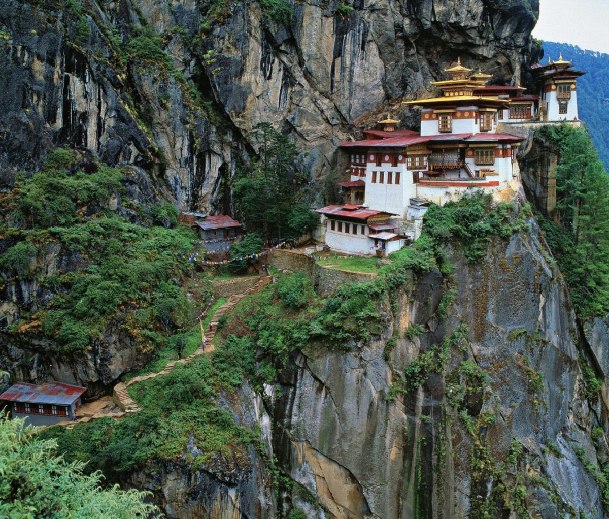 Ancient monastery on edge of cliff