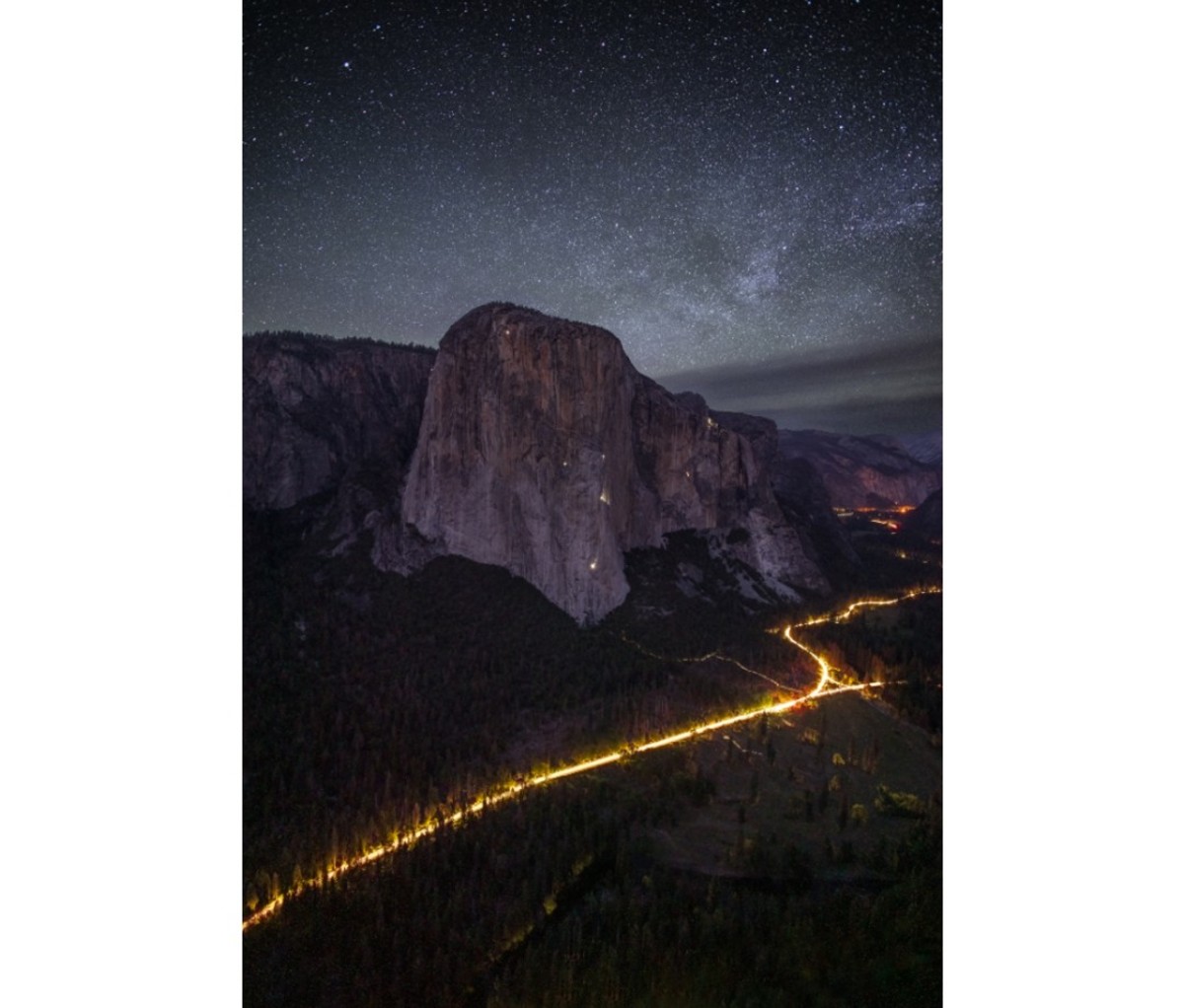 Famous El Cap at night