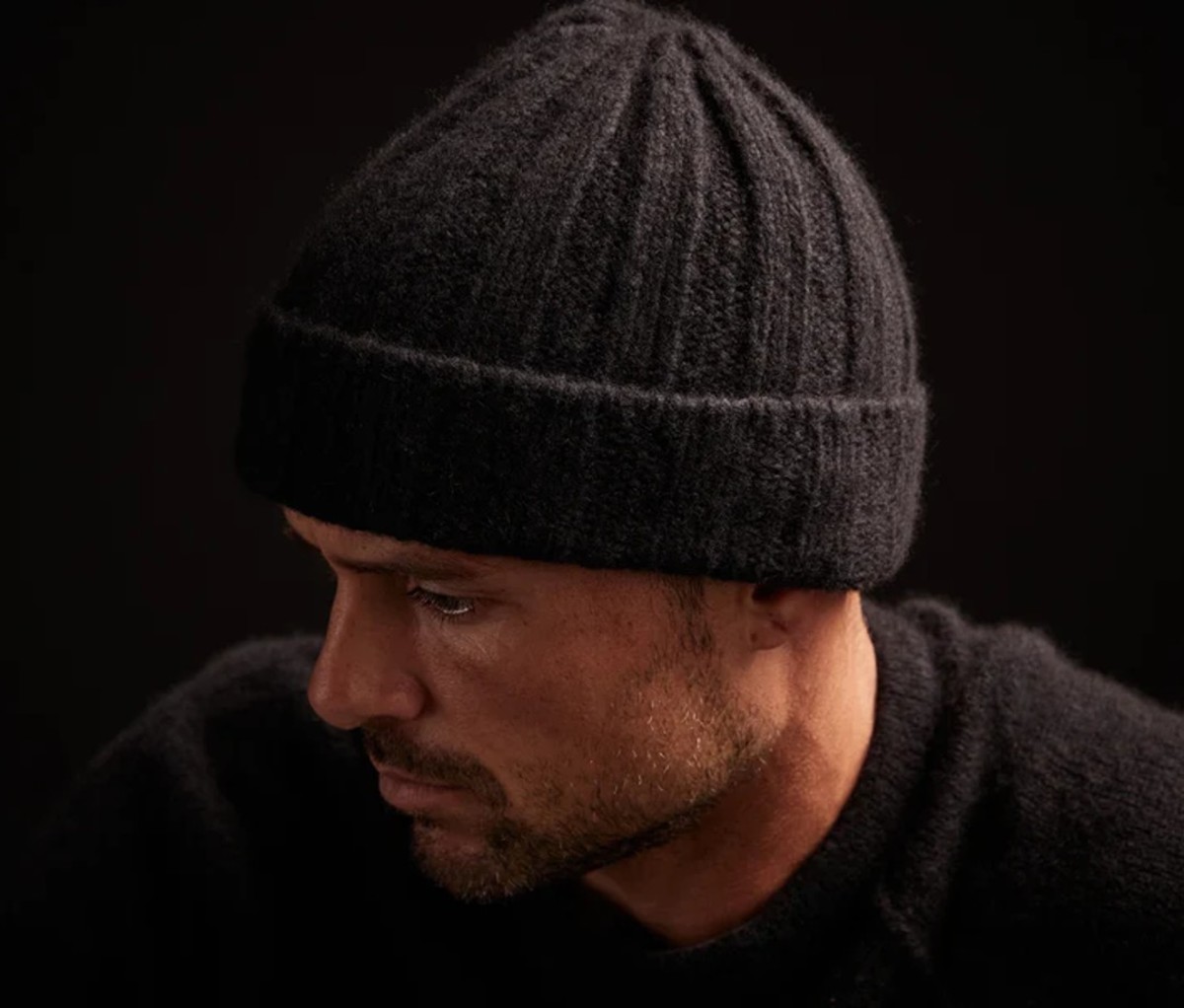 Caucasian man wearing black beanie