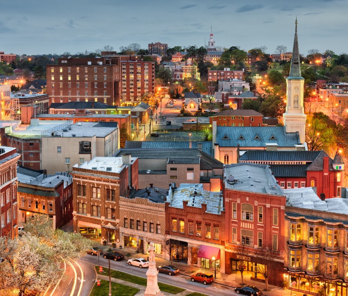 Macon, GA, downtown skyline.