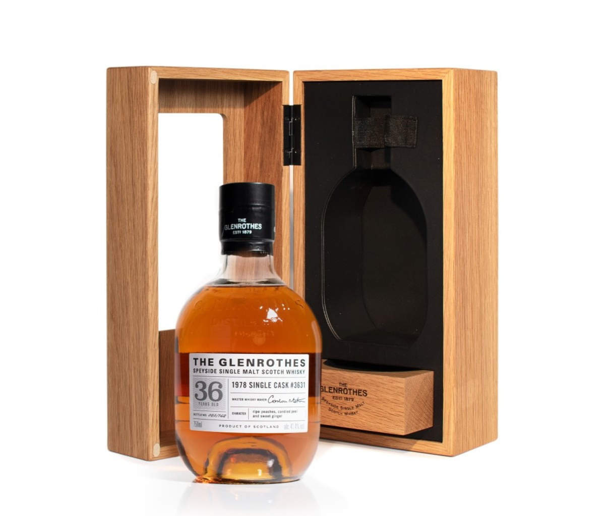 Bottle and box of The Glenrothes 36