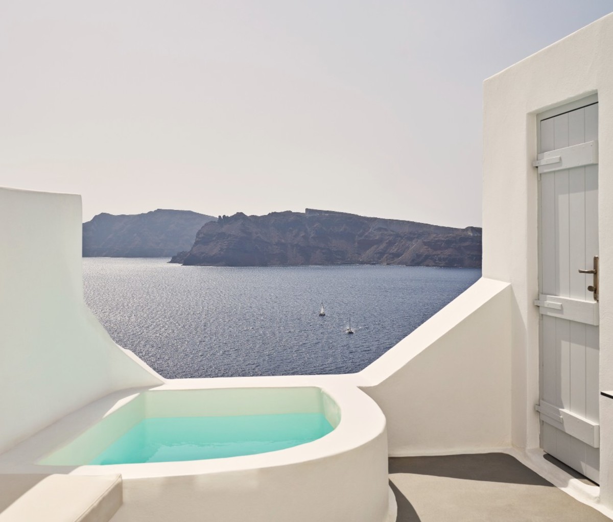 Private pool overlooking sea