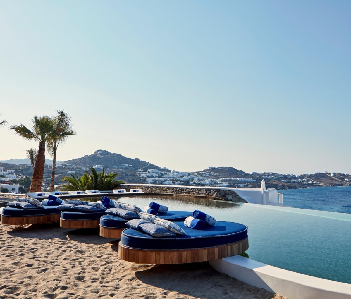 Infinity pool overlooking sea