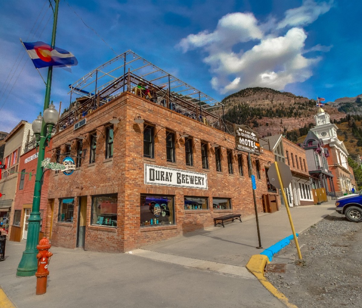 Ouray Brewery exterior in Ouray, CO.